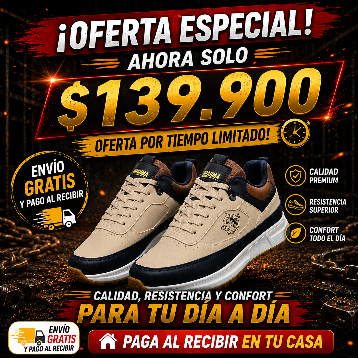 🔥 ¡ÚLTIMAS UNIDADES! ZAPATOS BRAHMA®